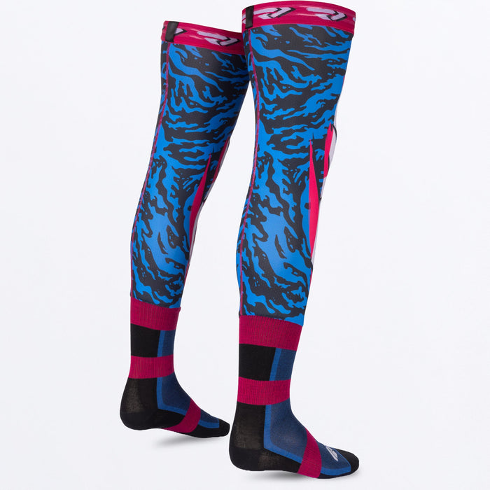 FXR RIDING SOCK (1 PAIR) SNOW 2027 in Blue/Black/Razz
