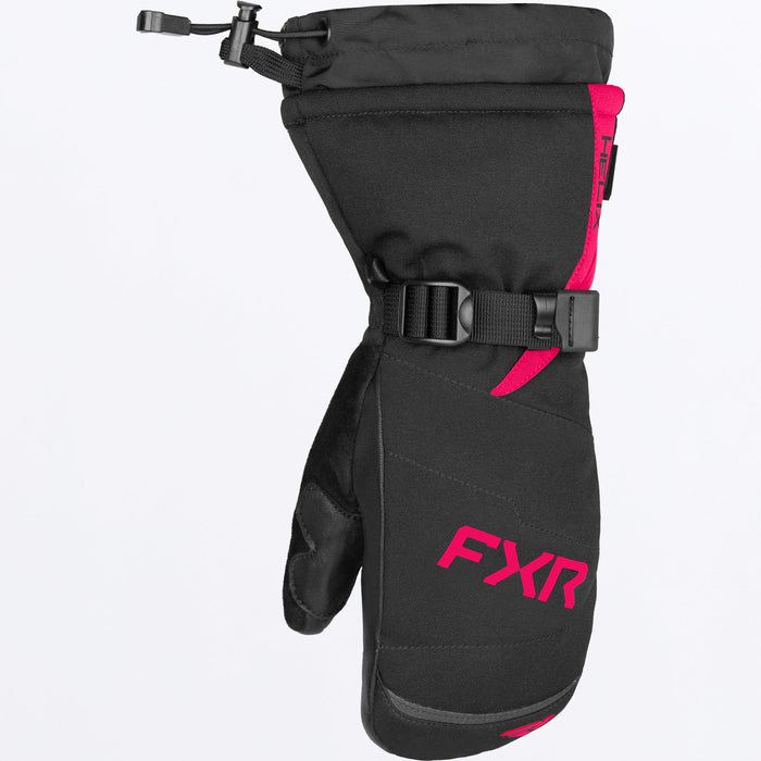 FXR YOUTH HELIX RACE MITT in Black/Razz