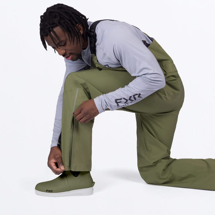 FXR Adventure Lite Tri-Laminate Bib Pants in Moss