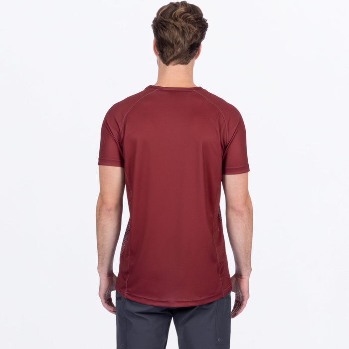 FXR ATTACK UPF T-SHIRT 2025 in Oxblood/Stone