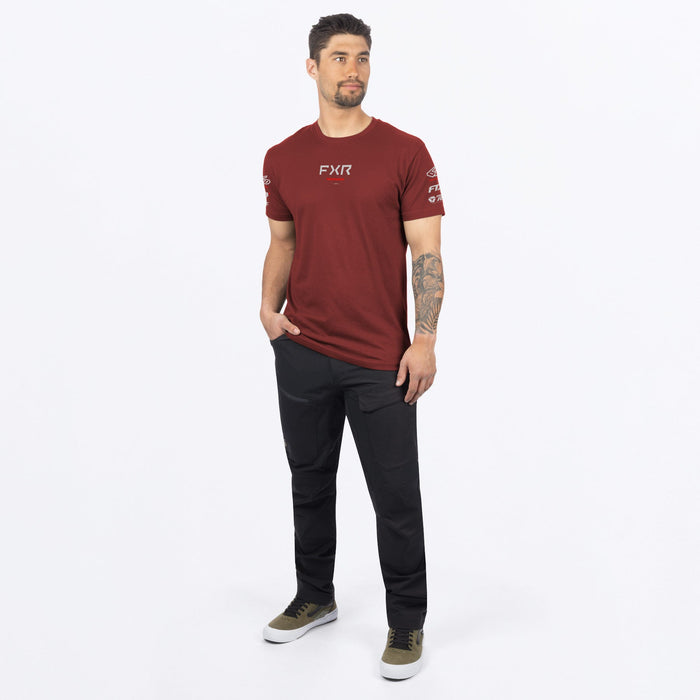 FXR STACK PREMIUM T-SHIRT 2025 - Oxblood/Red