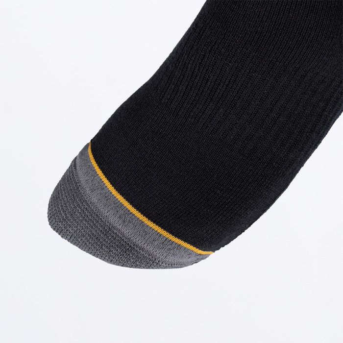 FXR VAPOR MERINO SOCK SNOW 2027 in Asphalt/Black