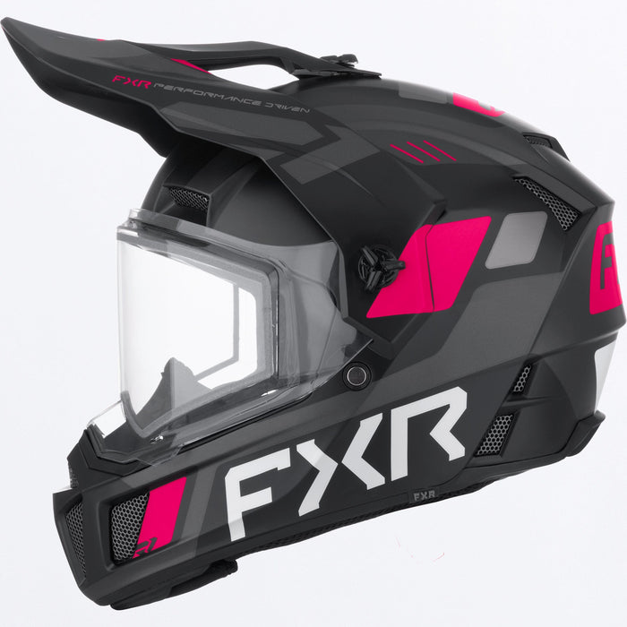 FXR YOUTH CLUTCH X HELMET 2025 - Black/Razz