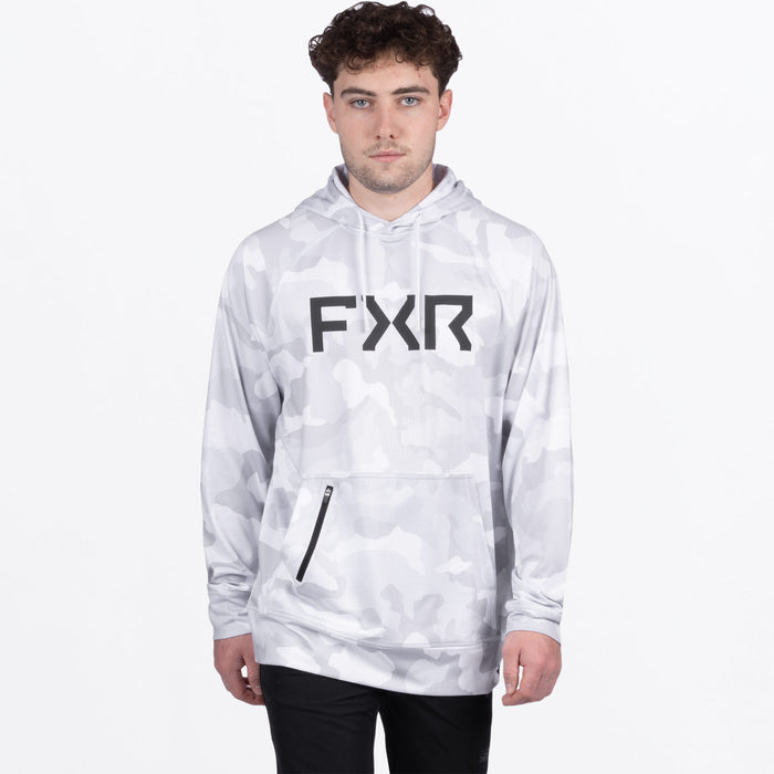 FXR Pilot UPF Pullover Hoodie in White/Asphalt