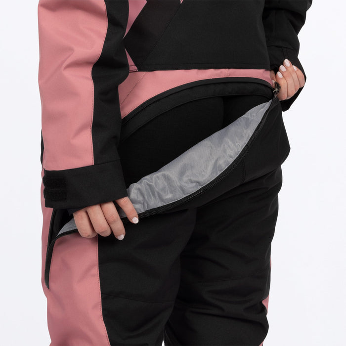 FXR COLD CROSS CX LITE MONOSUIT in Black/Rose