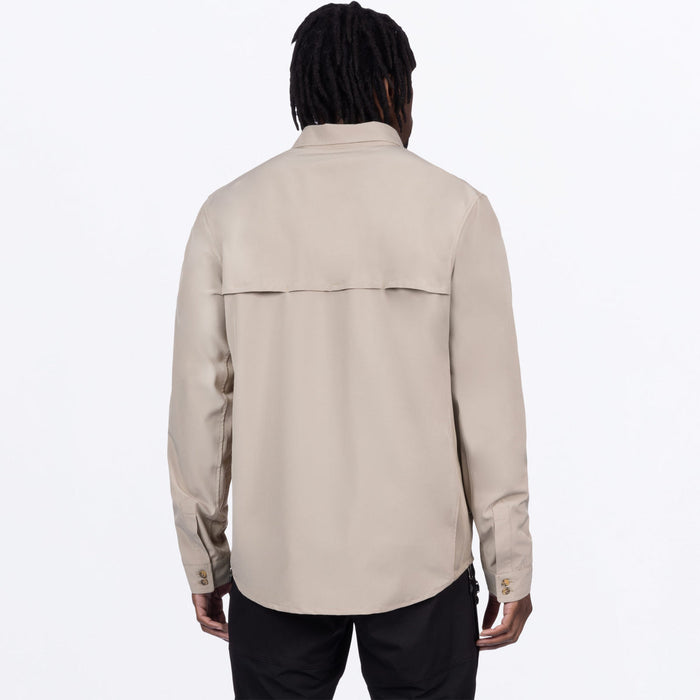 FXR BREEZE PERFORMANCE UPF LONGSLEEVE SHIRT 2025 in Stone