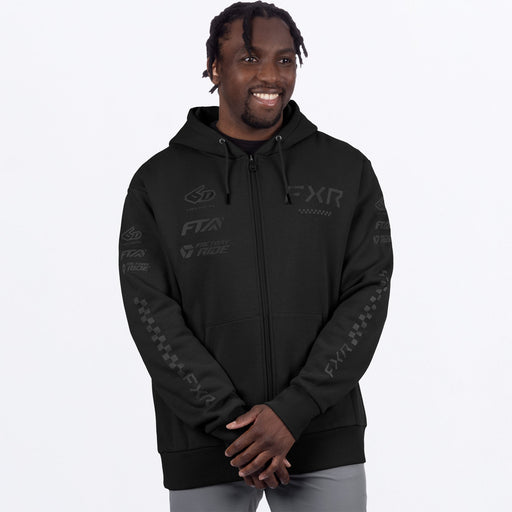FXR STACK COTTON MEN'S LIFESTYLE ZIP-UP HOODIE 2025 - Black Ops
