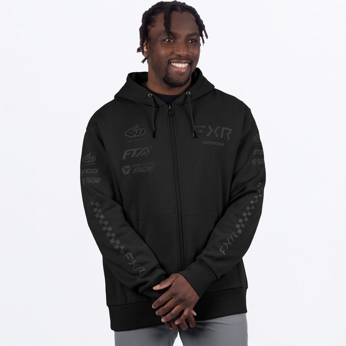 FXR STACK COTTON MEN'S LIFESTYLE ZIP-UP HOODIE 2025 - Black Ops