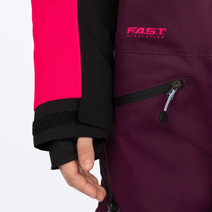 FXR Youth Vertical Monosuit in Plum/Razz/Maui
