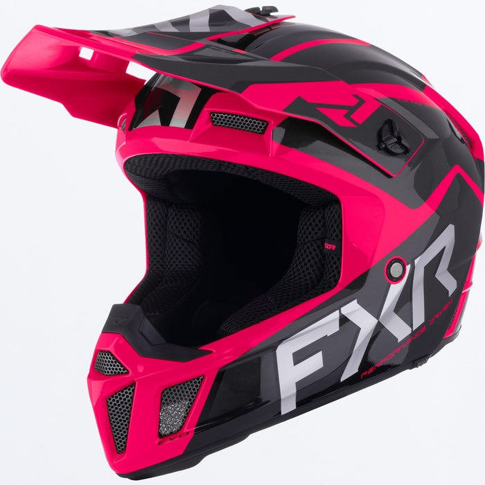 FXR YOUTH CLUTCH EVO HELMET 2025 - Black/Razz