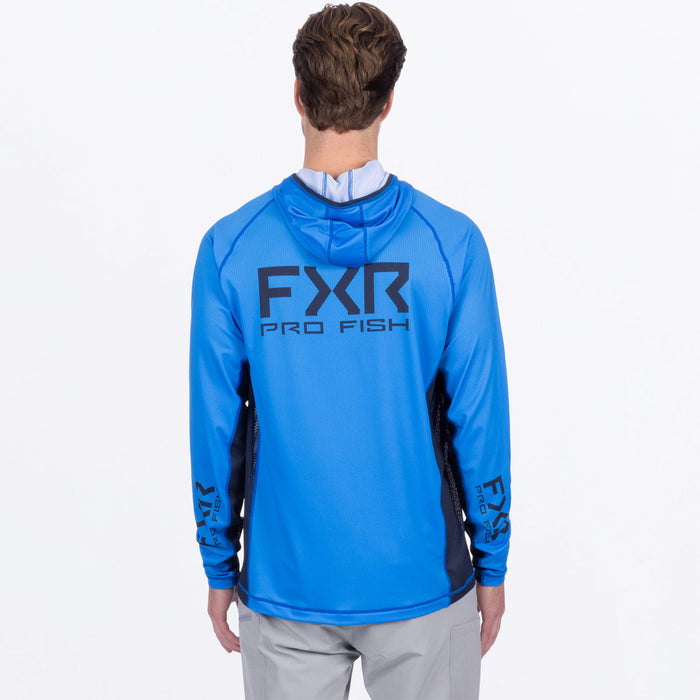 FXR DERBY AIR UPF PULLOVER HOODIE 2025 in Blue/Navy