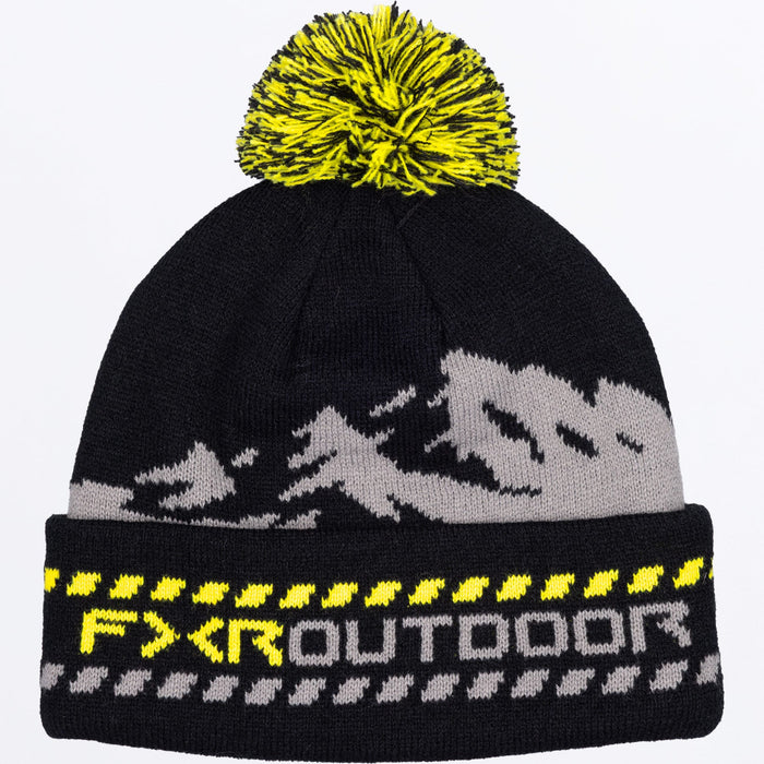 FXR MOUNTAIN BEANIE SNOW 2027 in Black/HiVis
