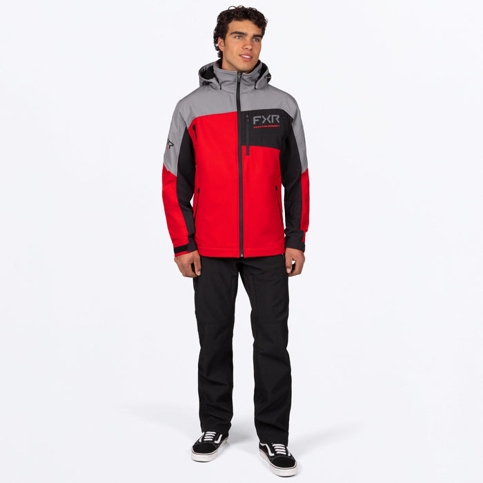 FXR ASCEND SOFTSHELL JACKET in Red/Ti