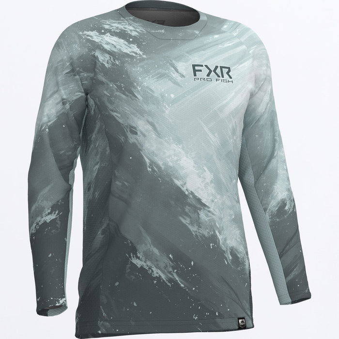 FXR  BIG TREBLE AIR UPF LONGSLEEVE 2025 in Bermuda Swell Walleye