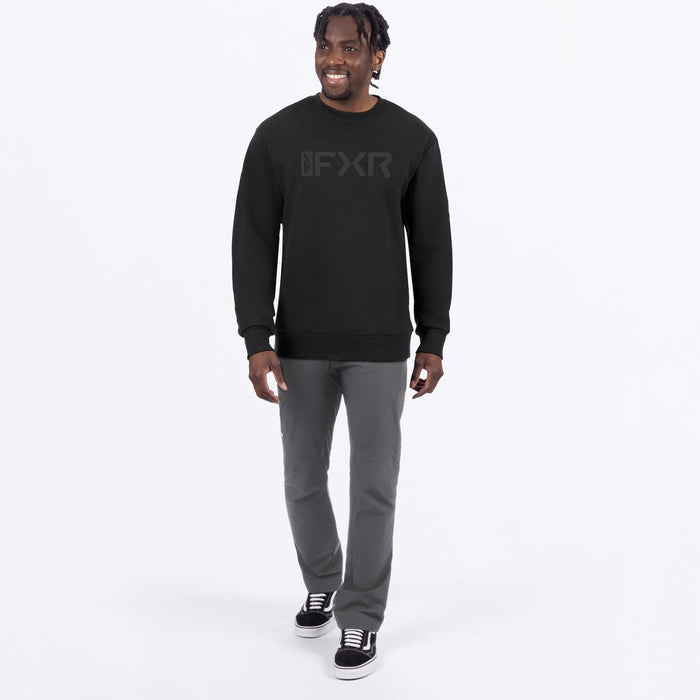FXR MITERED COTTON CREWNECK SWEATSHIRT in Black Ops