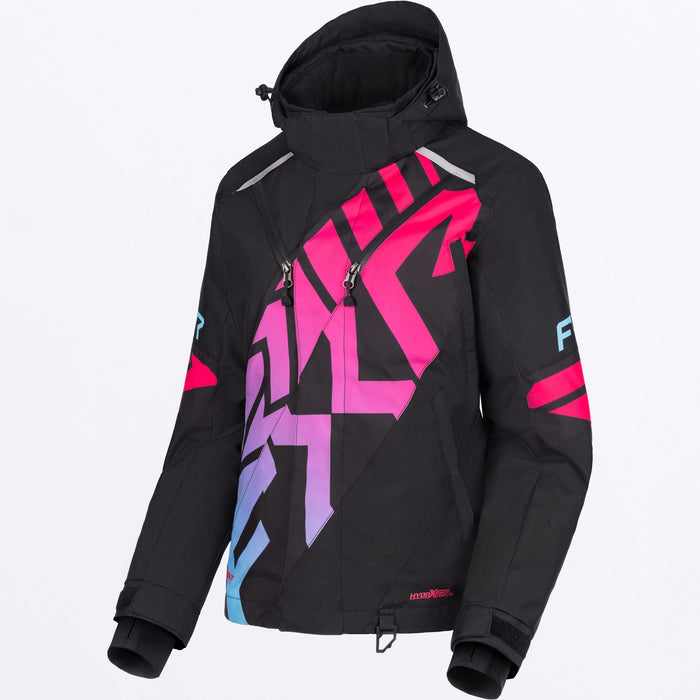 FXR Women's Cold Corss CX Jacket in Black/Blue-Razz Fade