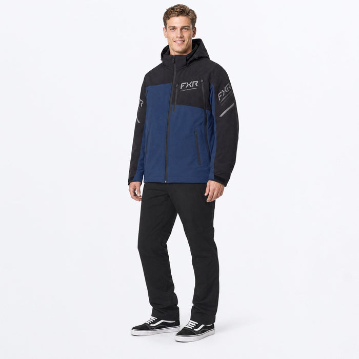 FXR ASCEND SOFTSHELL JACKET in Midnight/Black