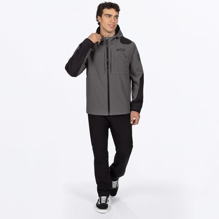 FXR STRONGHOLD TECH-SHELL JACKET in Char/Black
