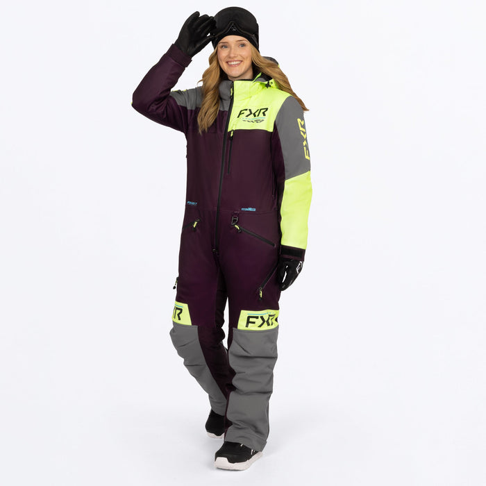 FXR Women's Revo F.A.S.T.™ Monosuit in Plum/TI/Muted Vis