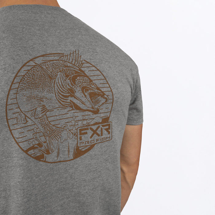 FXR Walleye Premium T-shirt in Grey Heather/Copper
