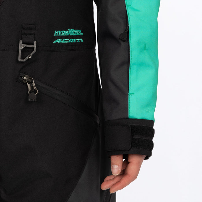 FXR Women's Cold Cross CX F.A.S.T.™ Monosuit in Black/Asphalt/Mint