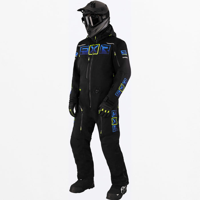 FXR Maverick F.A.S.T. Insulated Monosuit in Black/Blue/HiVis