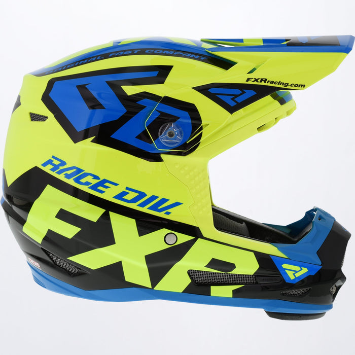FXR Youth 6D ATR-2Y Helmet in Hi-Vis/Blue/Black