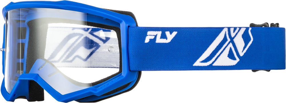 FLY RACING FOCUS GOGGLES - YOUTH 2026 in Blue/Black w/ Clear Lens