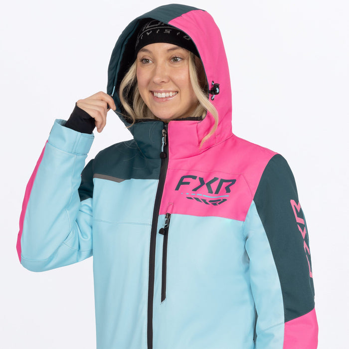 FXR Women's Revo F.A.S.T.™ Monosuit in Maui Blue/Steel/Blush