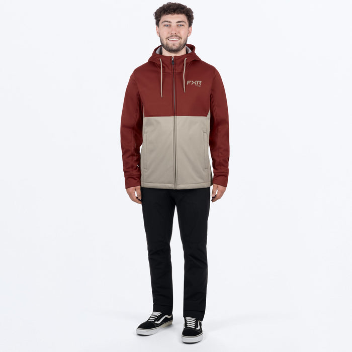 FXR HYDROGEN SOFTSHELL JACKET 2025 - Oxblood/Stone