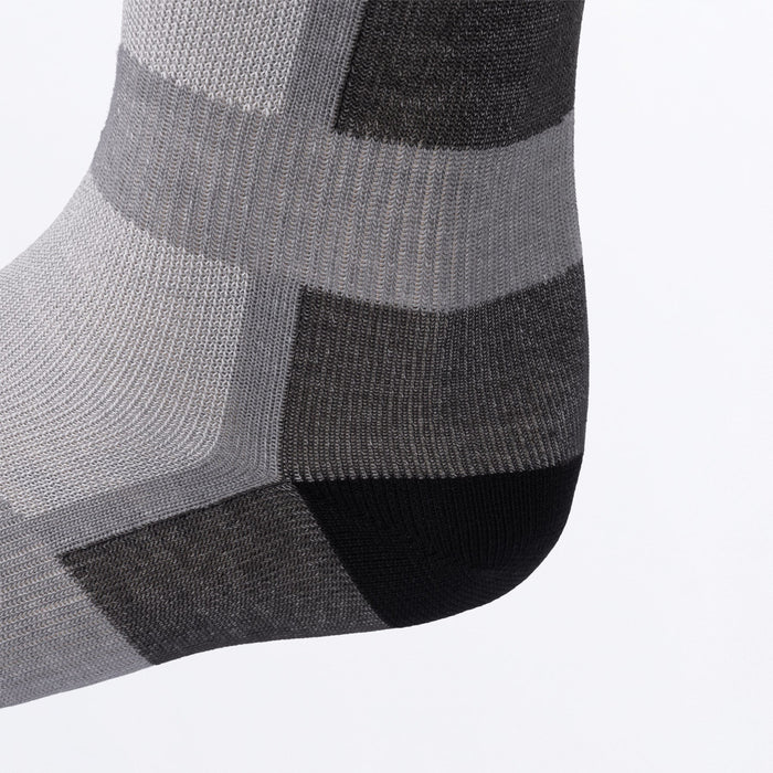 FXR RIDING SOCK AIR (1 PAIR) SNOW 2027 in Char/Grey