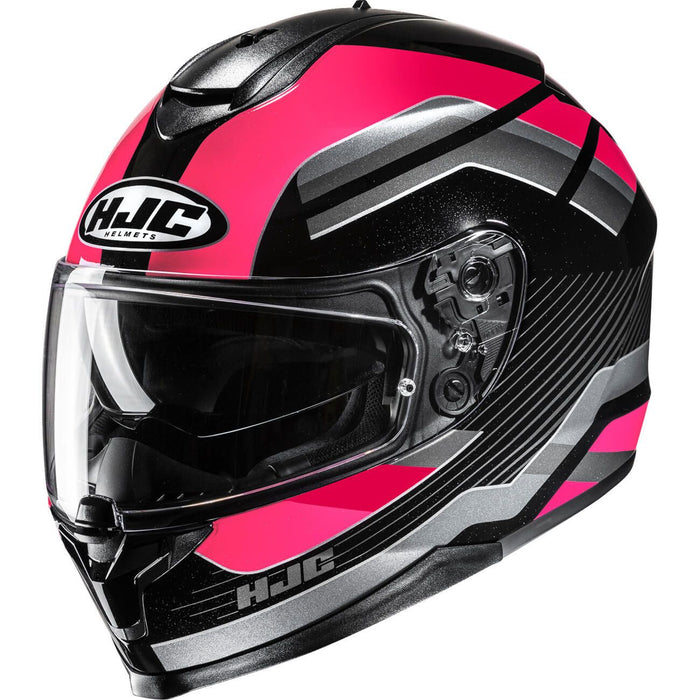 HJC C70 BELIS HELMET 2025 IN Semi-flat Black/Pink