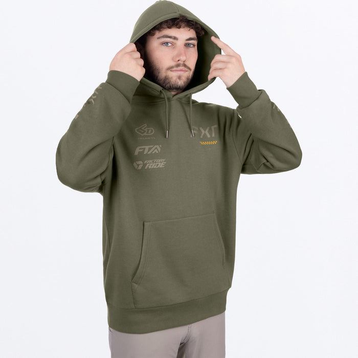 FXR STACK COTTON PULLOVER HOODIE 2025 - Moss/Stone