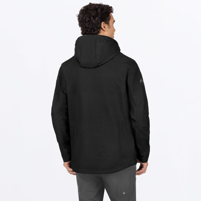 FXR HYDROGEN SOFTSHELL JACKET in Black/Grey