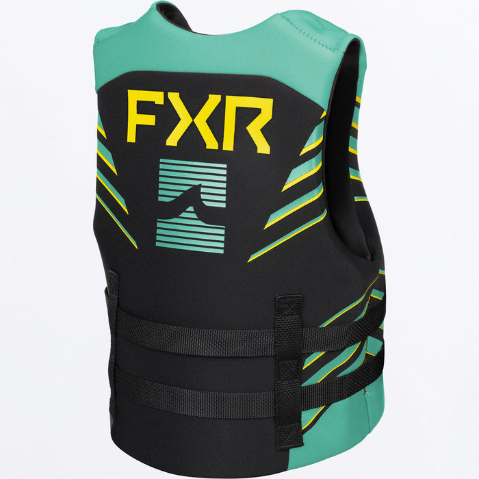 FXR PODIUM YOUTH LIFE JACKET 2025 in Black/Teal