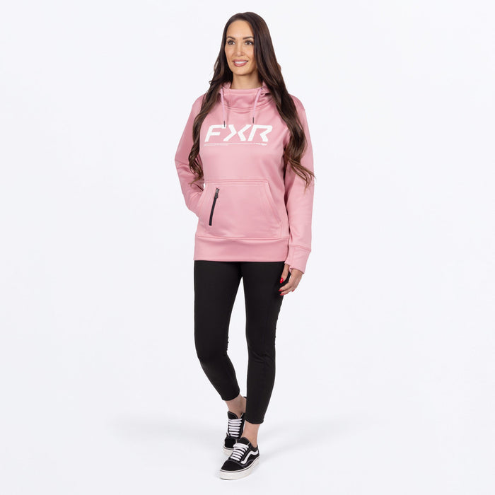 FXR WOMEN'S HYDROGEN TECH PULLOVER HOODIE in Rose