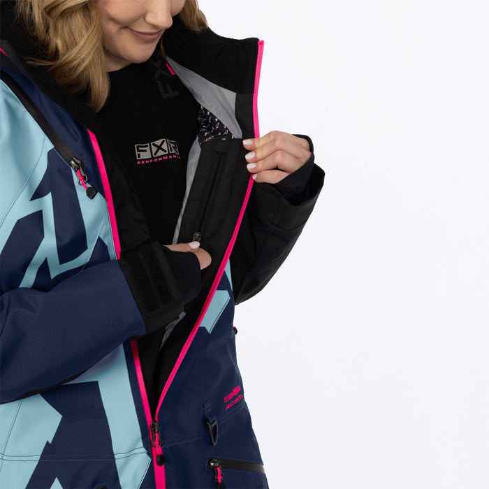 FXR COLD CROSS CX LITE MONOSUIT in Midnight/Maui/Razz