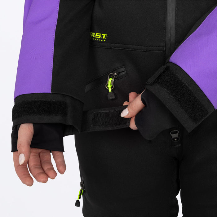 FXR Women's Revo F.A.S.T.™ Monosuit in Black/Amethyst/Charcoal