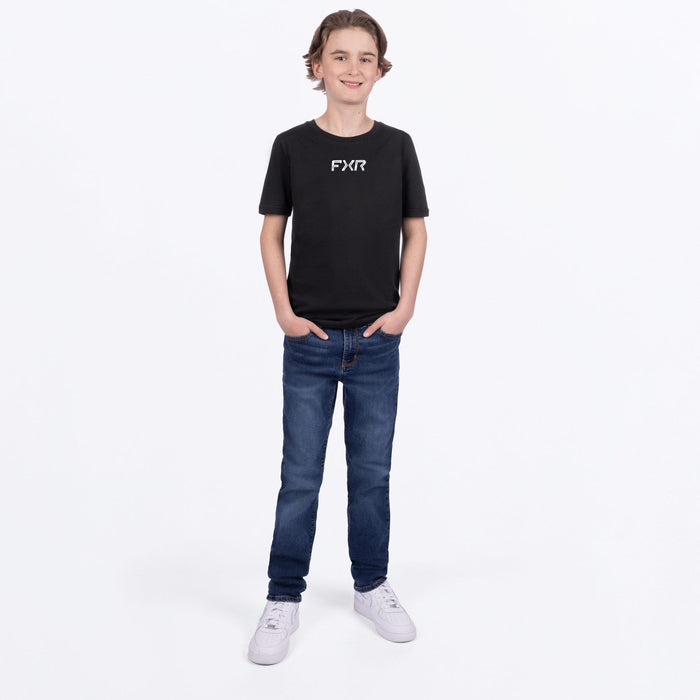 FXR YOUTH PEDIDGREE PREMIUM T-SHIRT in Black/White