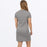 FXR Track Women's T-shirt Dress in Grey Heather/Bolts 