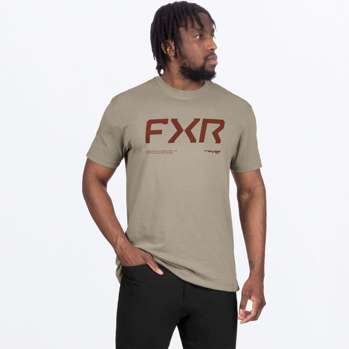 FXR HYDROGEN PREMIUM T-SHIRT 2025 - Stone/Oxblood