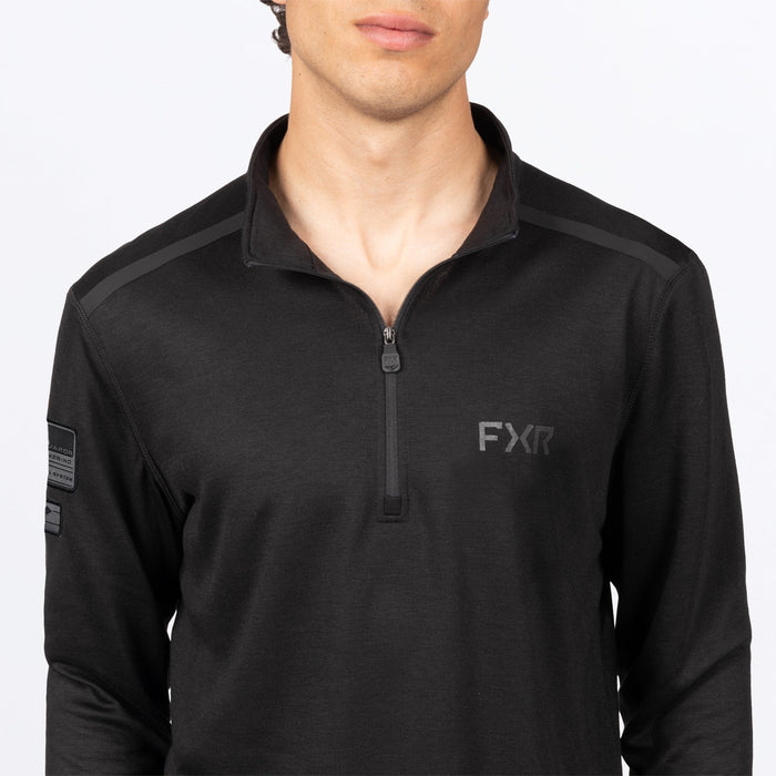 FXR VAPOR MERin O 1/4 ZIP in Black