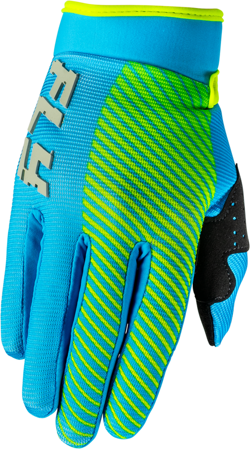 FLY RACING KINETIC F-16 YOUTH GLOVES 2026 in Blue/Hi-Vis