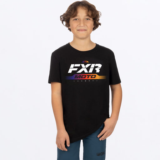 FXR Moto Youth Premium T-shirt Black/Anodize
