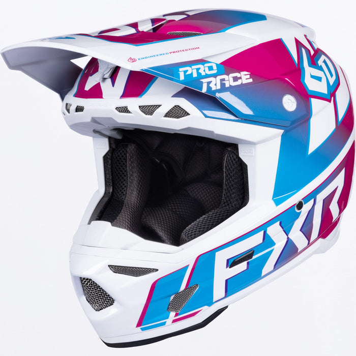FXR YOUTH 6D ATR-3Y RACE DIV. HELMET 2025 - Blue Razz White