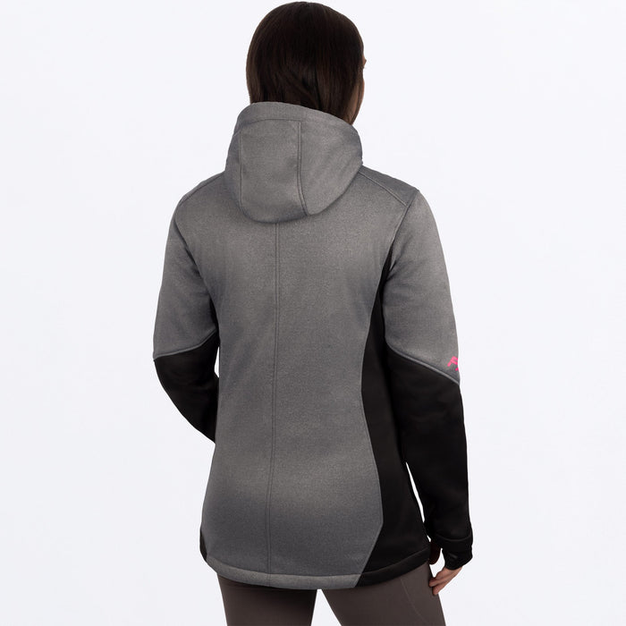FXR Pulse Softshell Women's Jacket in Grey Heather/Raspberry
