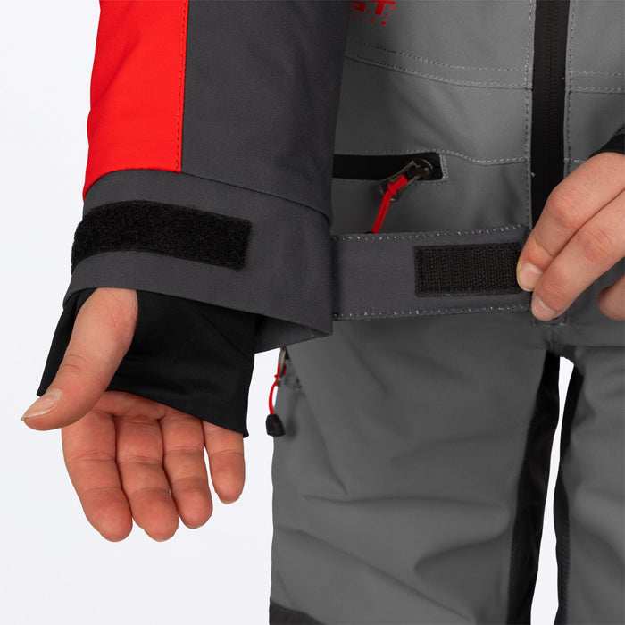FXR Youth Vertical Monosuit in Ti/Asphalt/Red