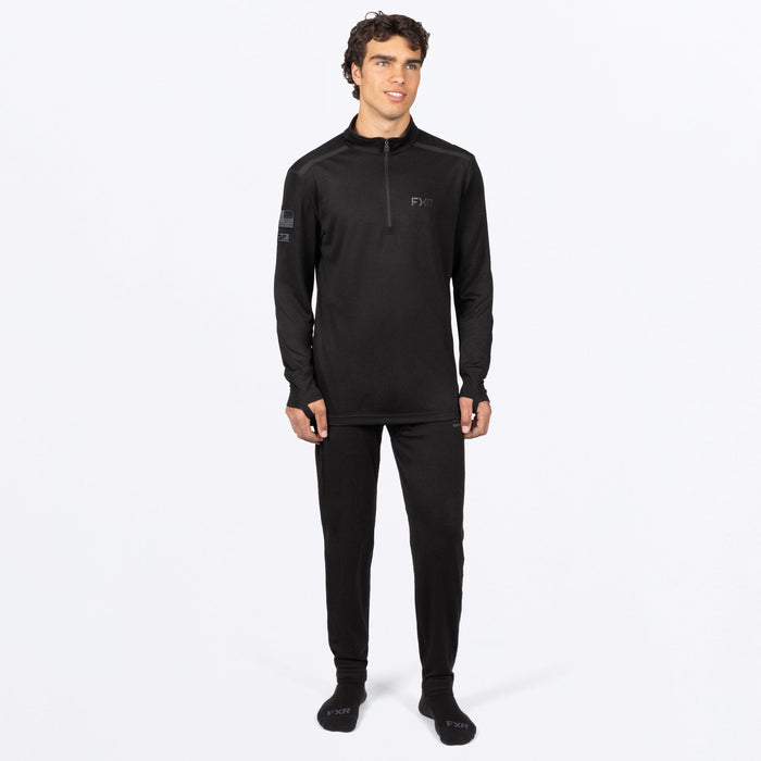 FXR VAPOR MERin O 1/4 ZIP in Black