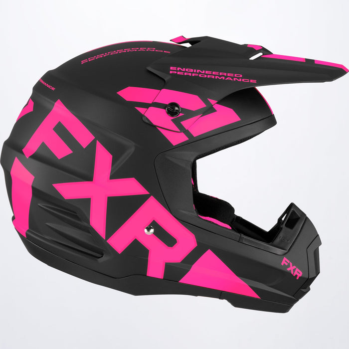 FXR Torque Team Helmet in Black/Pink