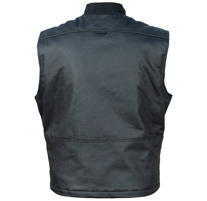 HELGRADE COBAIN WAXED VEST in Black